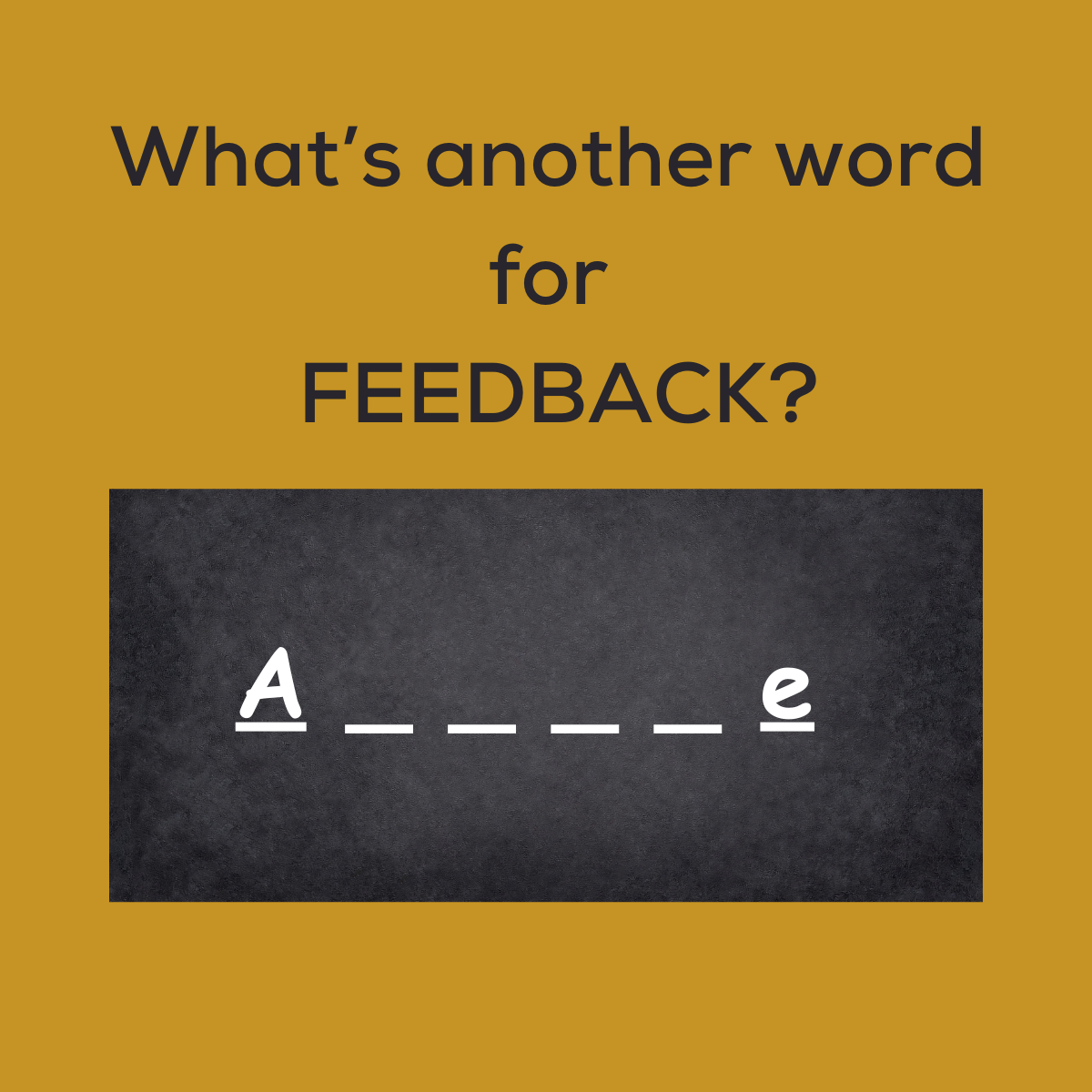 Whats another word for FEEDBACK